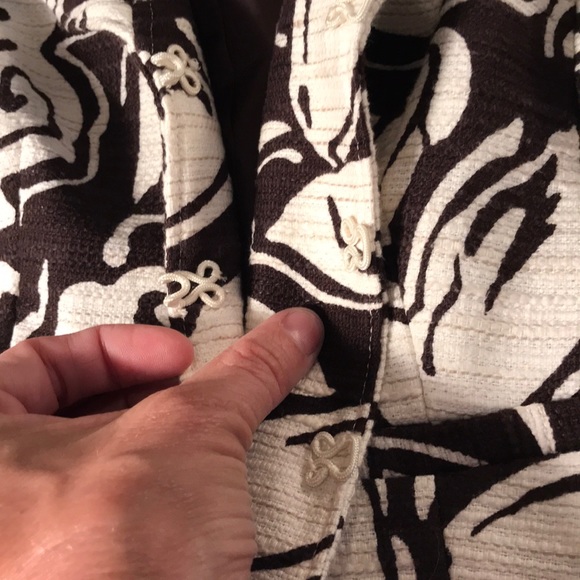 Talbots brown and off white blazer sz 4 - Picture 6 of 6